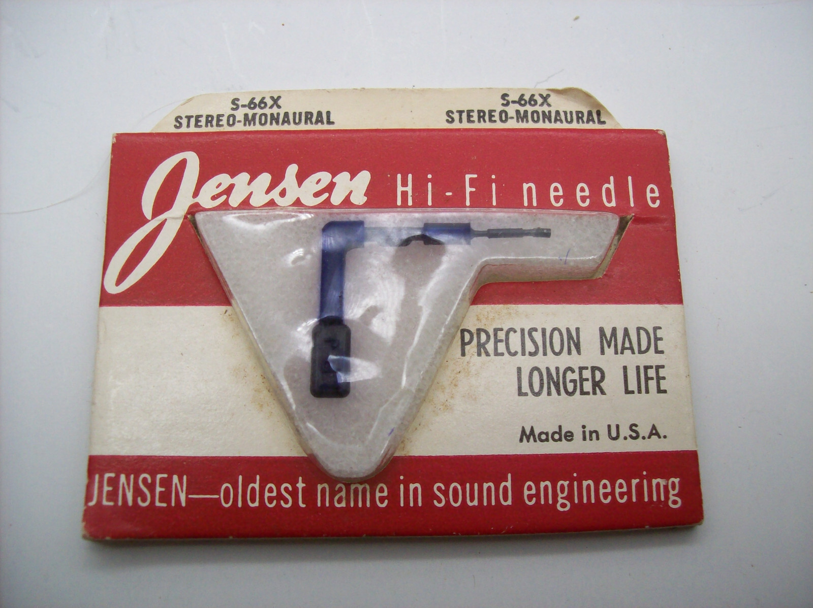 Vintage JENSEN STEREO S-66X PHONO CARTRIDGE, SAPPHIRE TIP STYLUS, NEEDLE, NOS