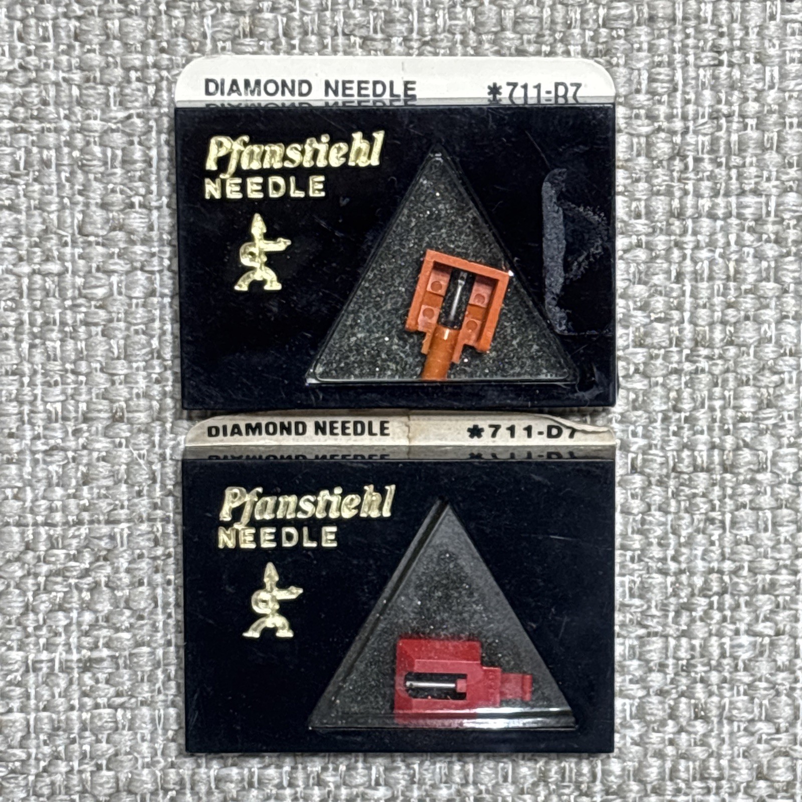Pfanstiehl 711-D7 Diamond Stylus Replaces SONY ND-60G, NATIONAL EPS-41 NOS (2)