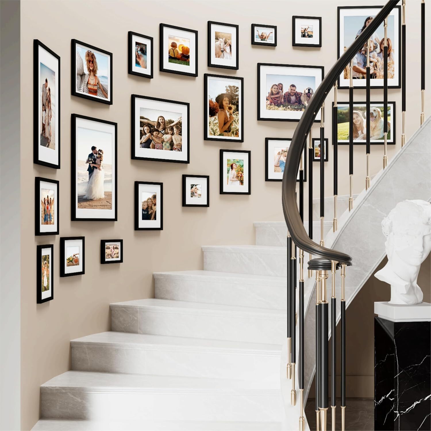 decorUhome 8×10 Picture Frame, Display Pictures 5×7 (Pack of 1), Black