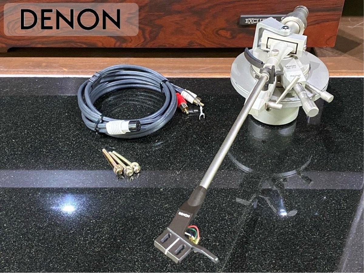 DENON DA-402 LONG STRAIGHT TONEARM PHONO CABLE EXCELLENT+++++