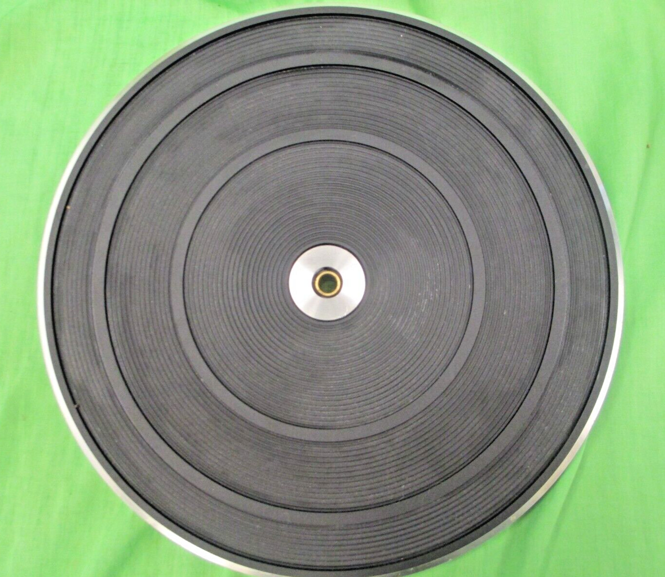 DUAL CS 1245 TURNTABLE PLATTER WITH MAT & CENTER TRIM USED BUT IN GREAT SHAPE