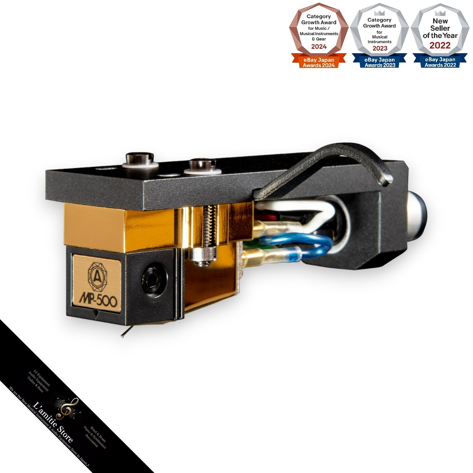 NAGAOKA MP-500H Stereo Cartridge Head Shell MP series High-end MM Type MP500H