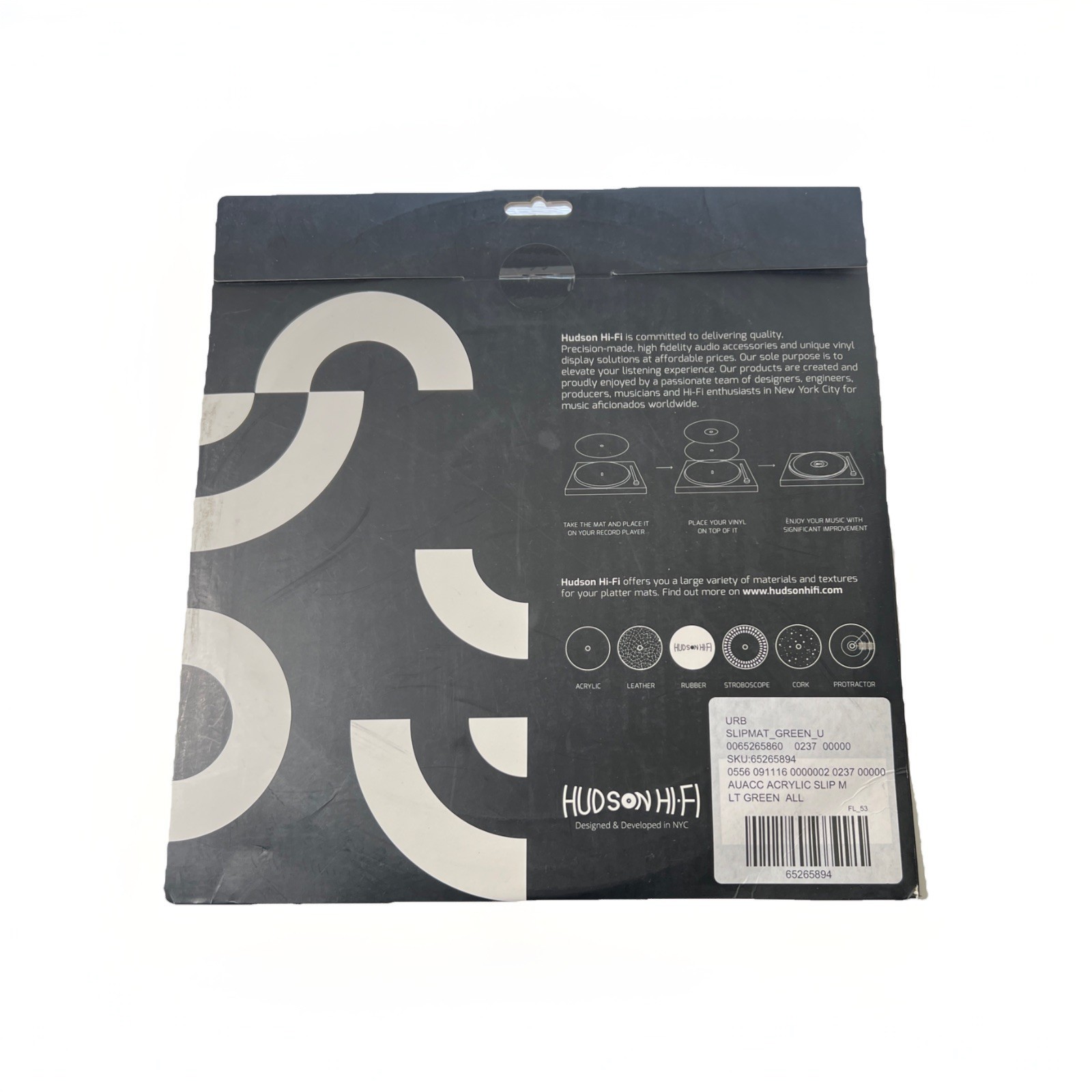 Acrylic Turntable Mat Slip Mat Lime Green New