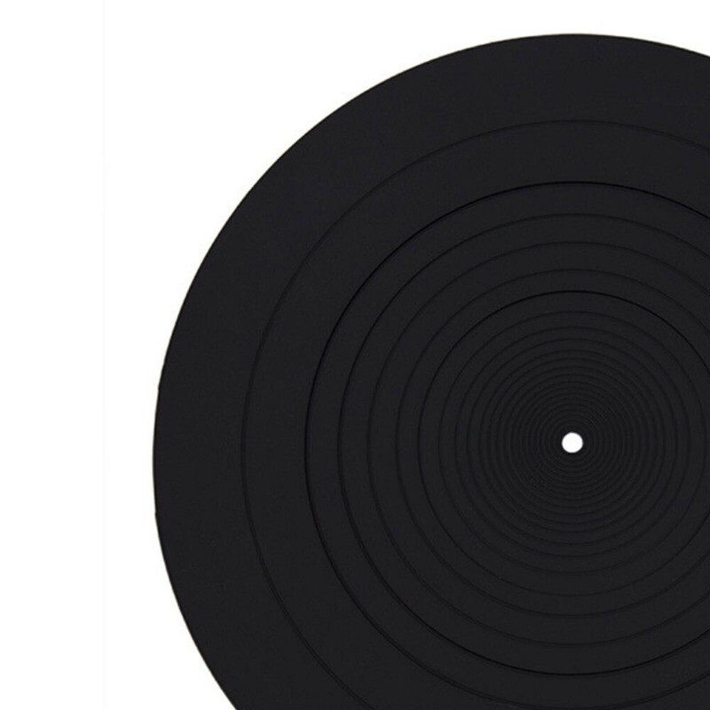 12″ Turntable Platter Mat Rubber Silicone Pad for All LP Vinyl Record Player BLK