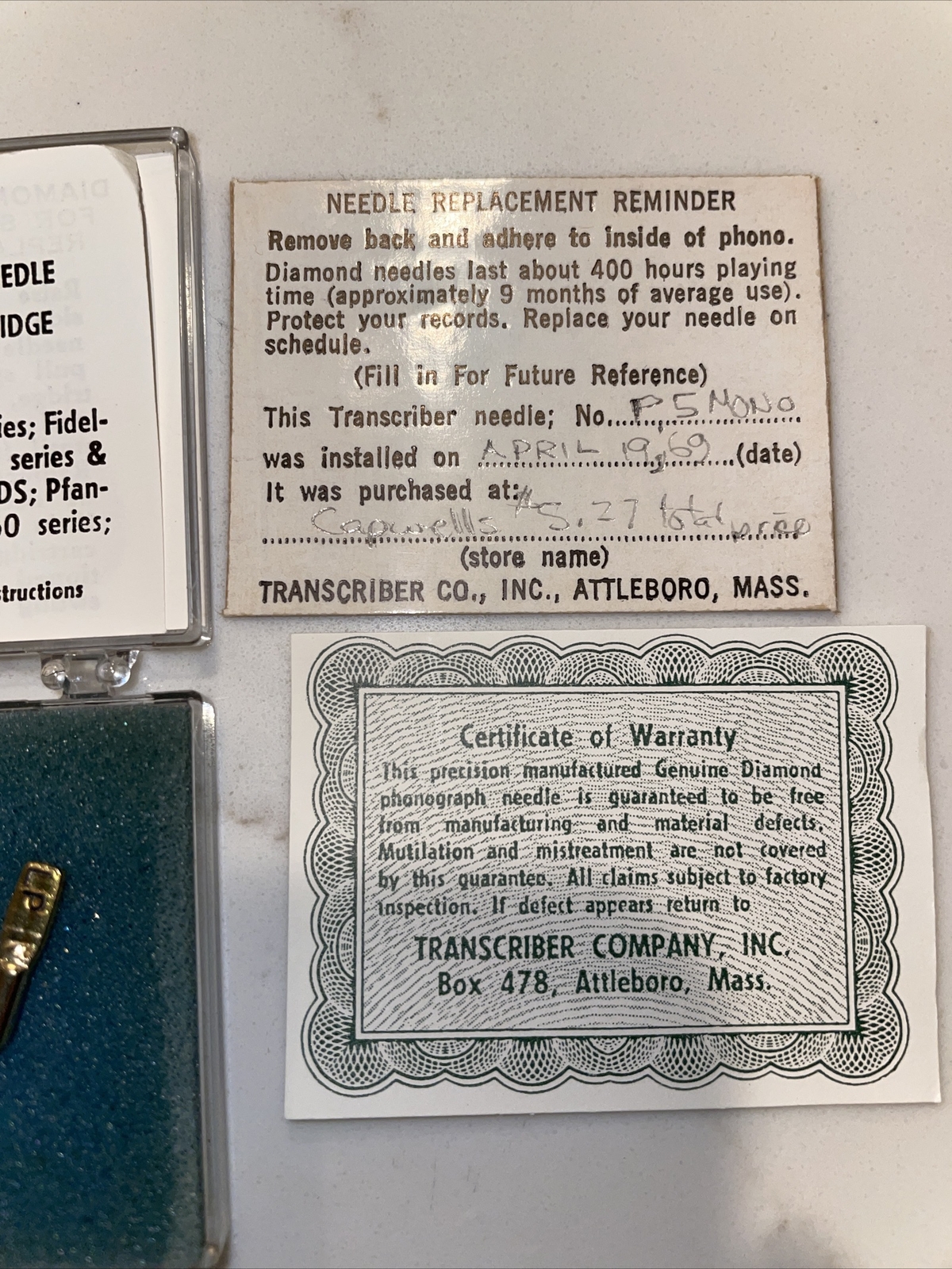 TRANSCRIBER P- 5 Diamond Replacement Needle MONO