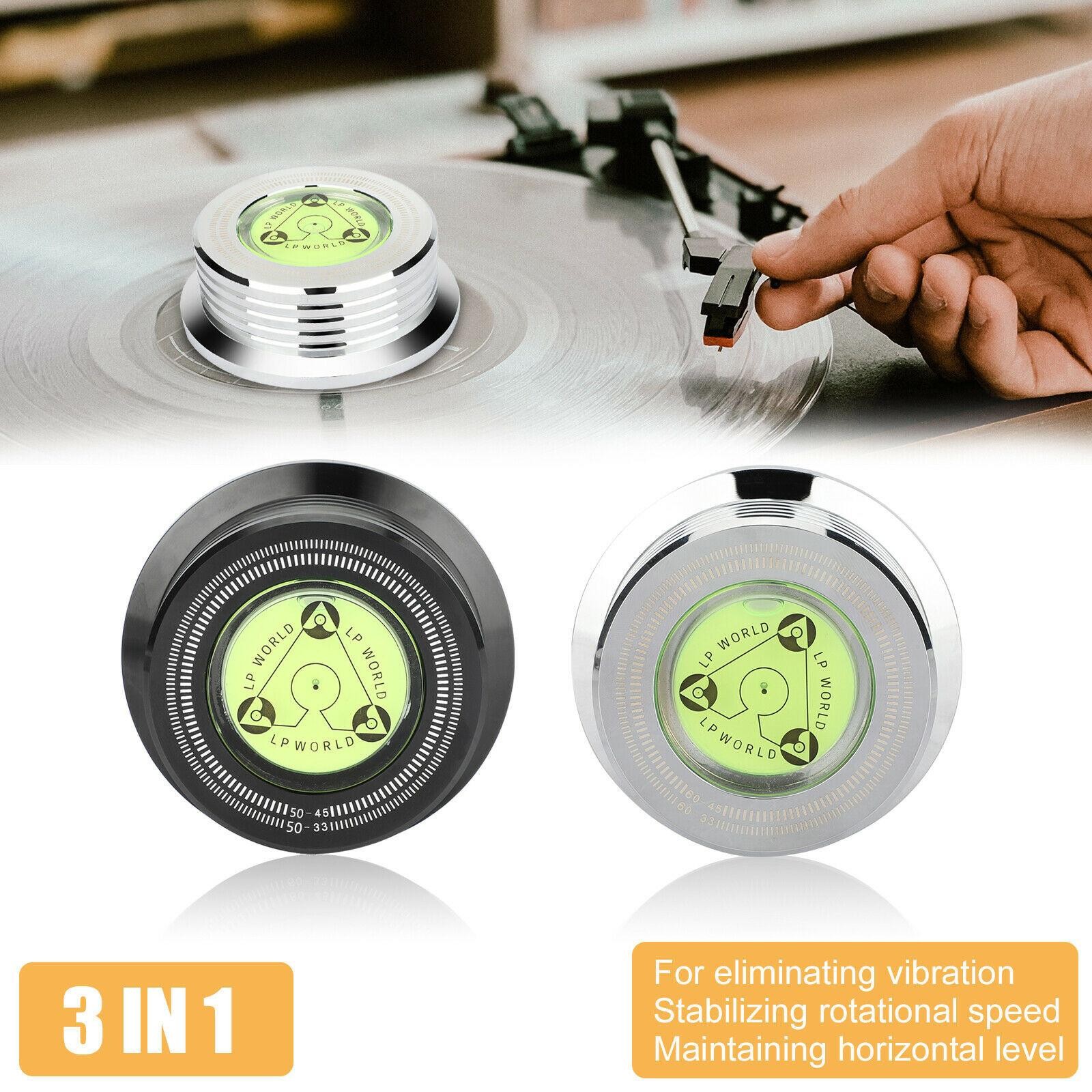 50Hz-33/45 RPM LP Record Player Aluminum Alloy Turntable Disc Stabilizer Tool,