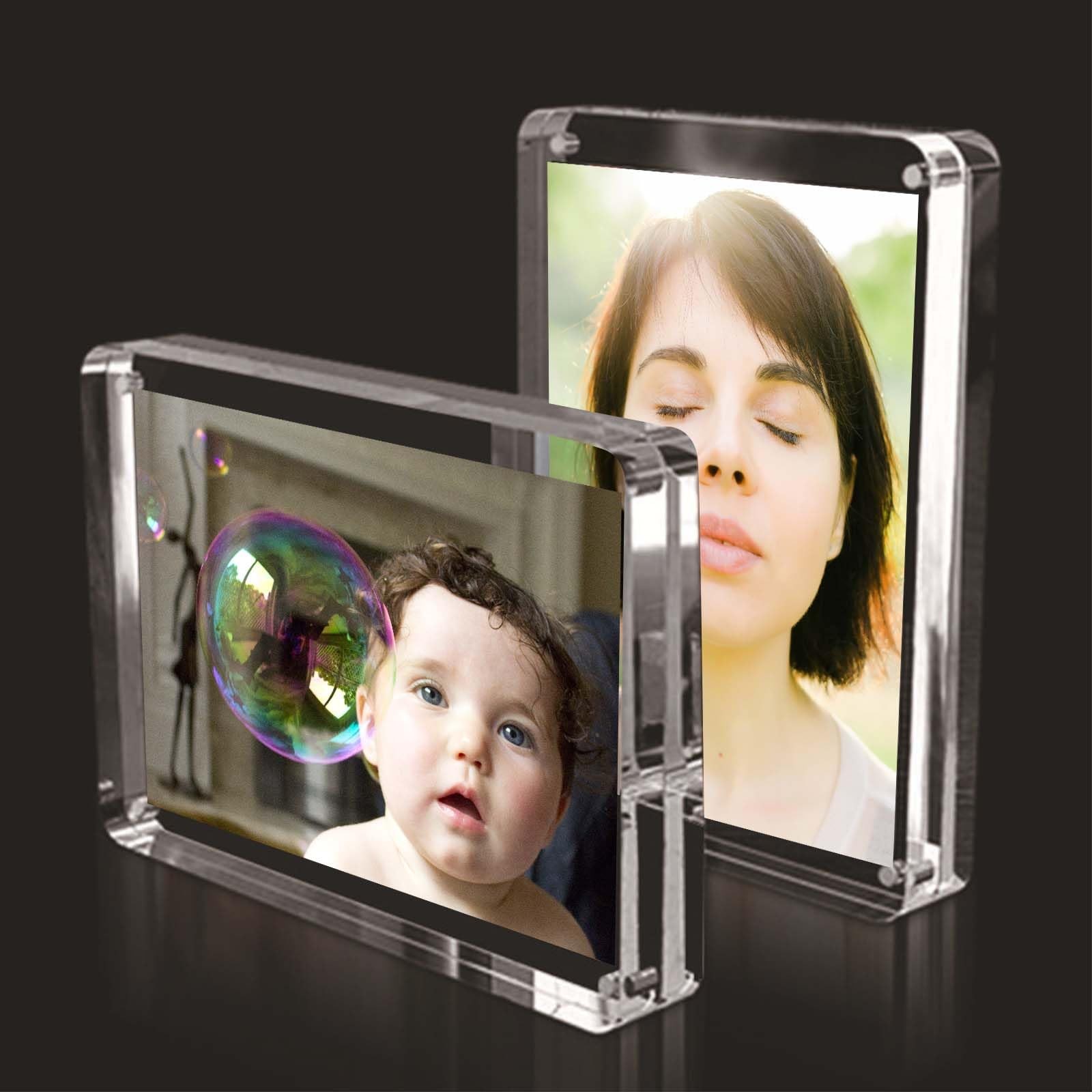 Vowcarol Acrylic Picture Frames 2.5×3.5 inches, Small Clear