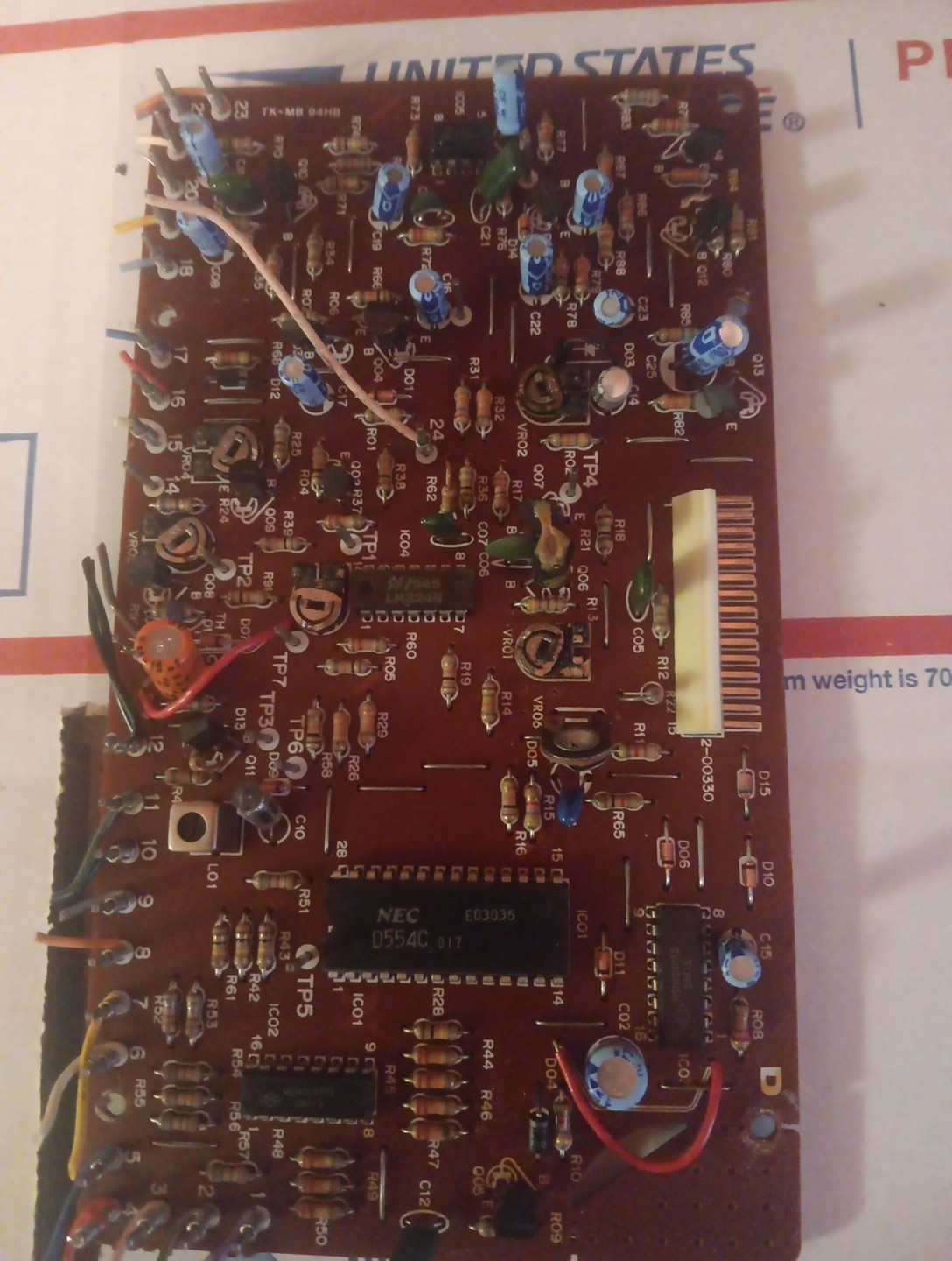 FISHER MT-6360 TURNTABLE PARTS Main Board Untested