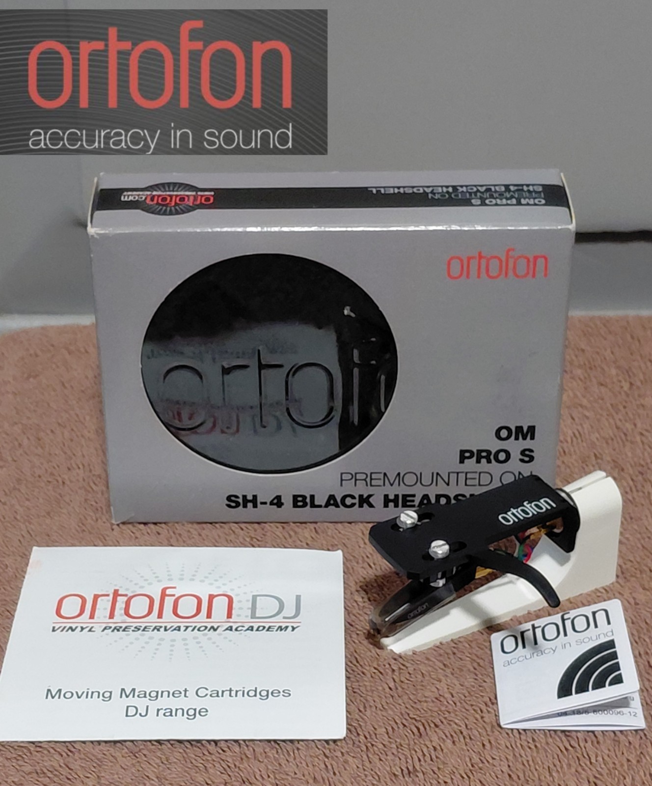 Ortofon OM Pro S Pre-mounted with SH-4 Headshell – open box