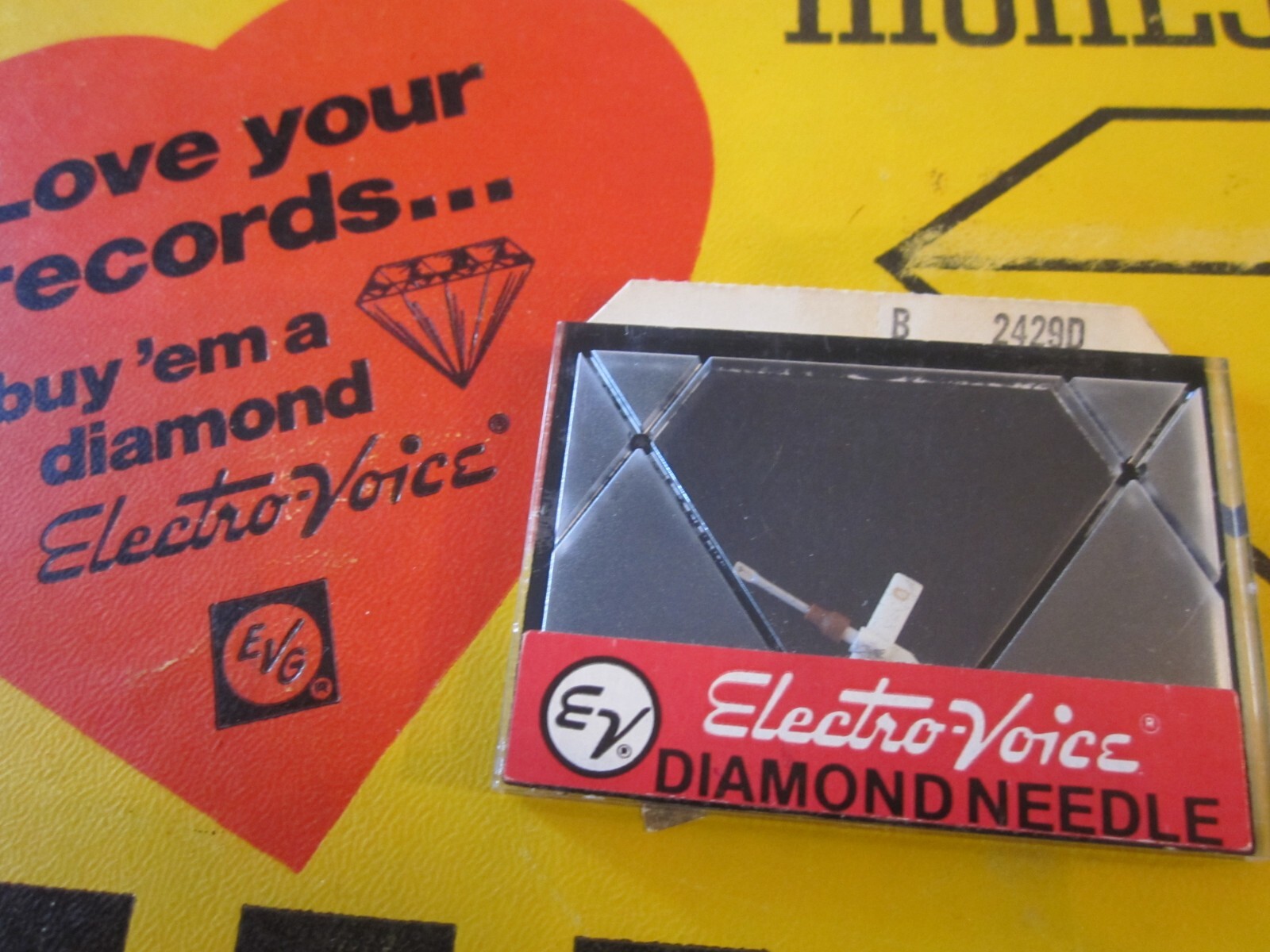 New Electro-Voice Phonograph Diamond Needle B 2429D Highest Quality Switzerland