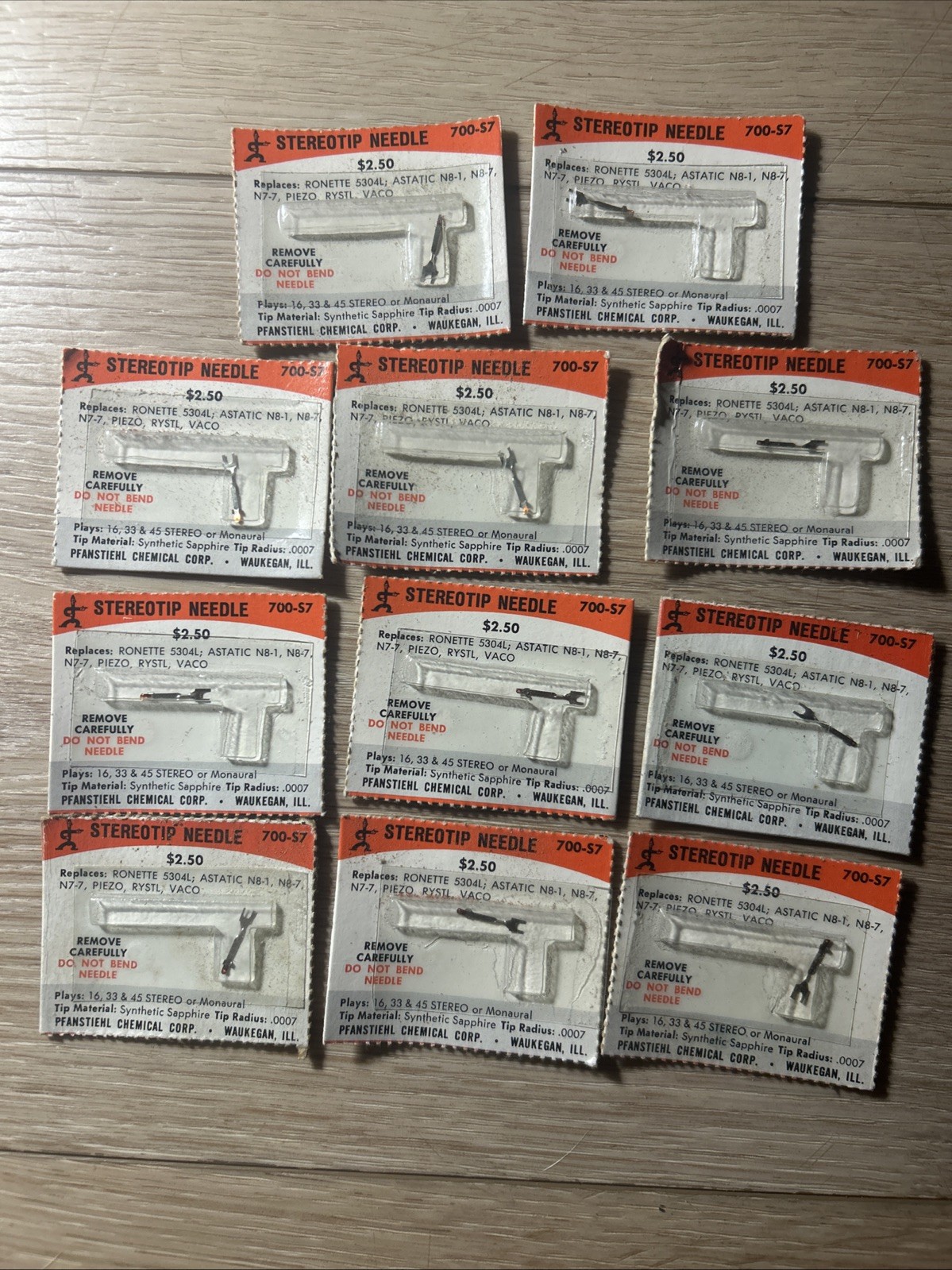 Lot Of 11 New Old Stock Stereotip Needle 700-S7