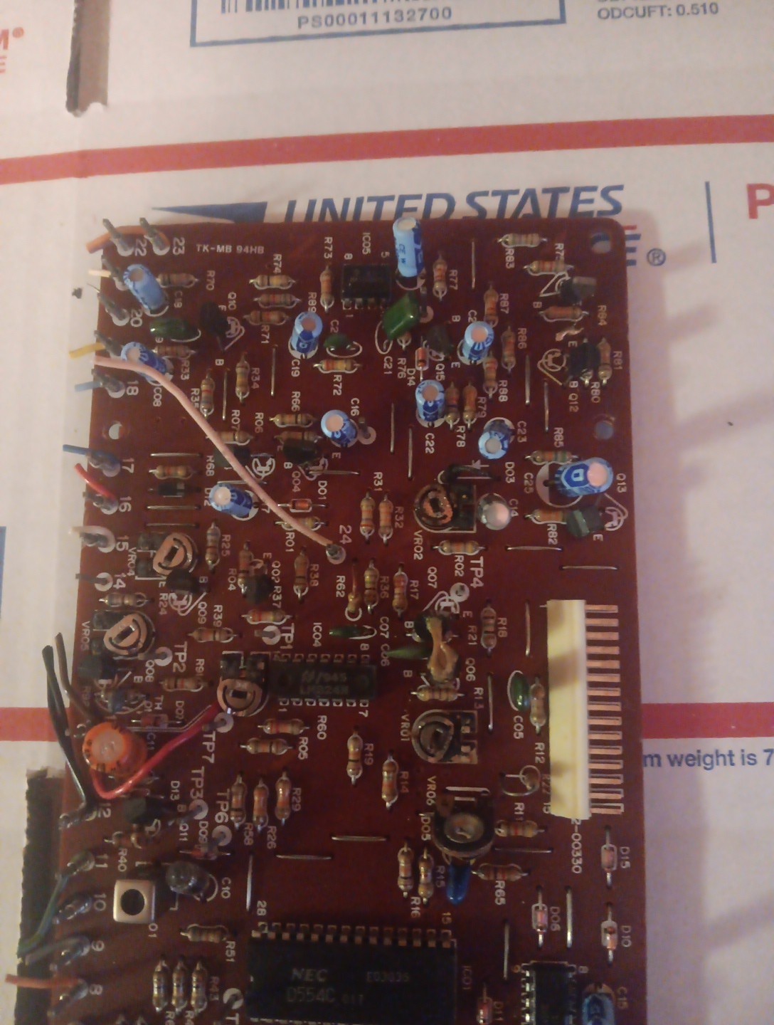FISHER MT-6360 TURNTABLE PARTS Main Board Untested