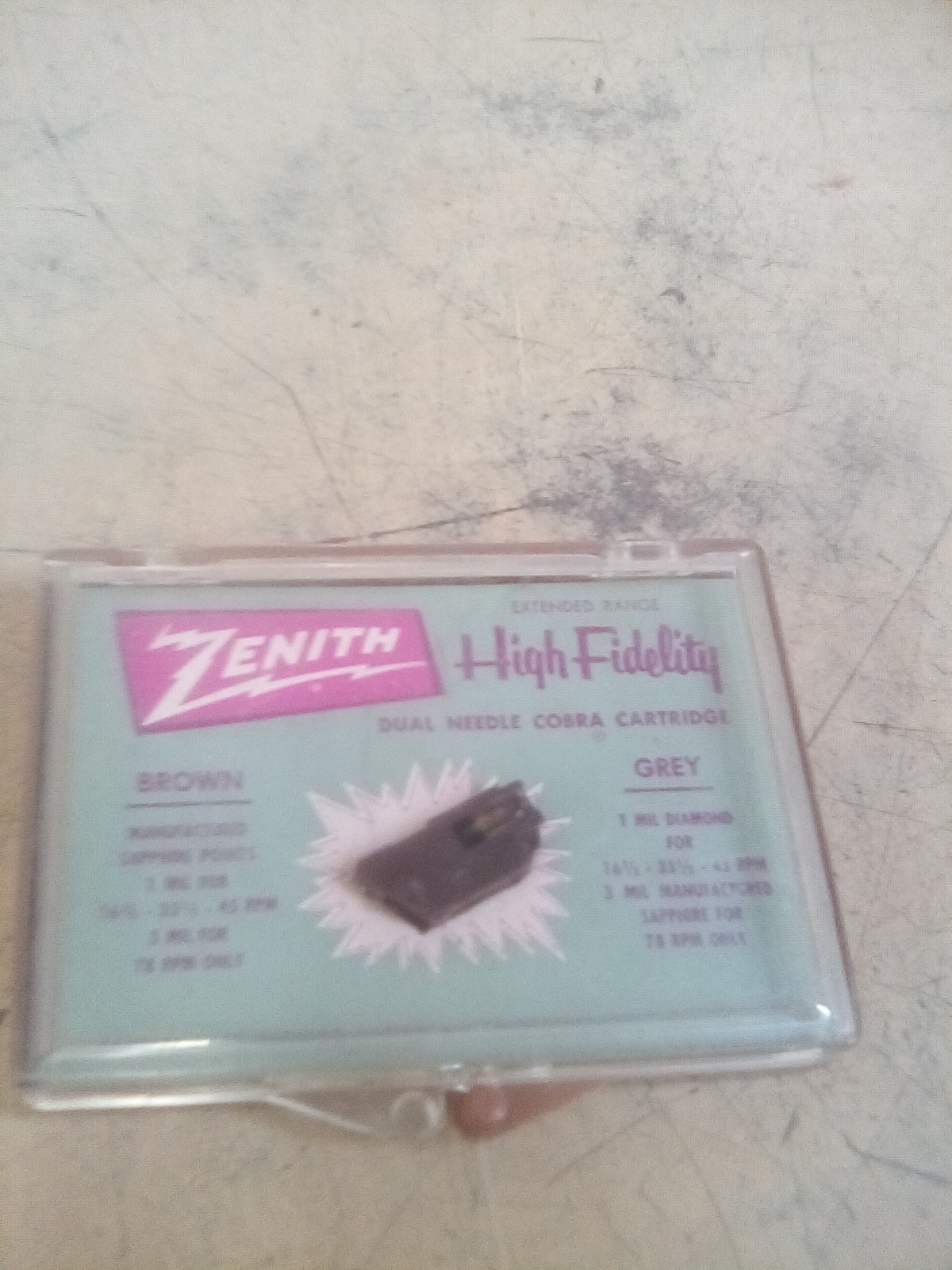 Zenith NOS 142-77 High Fidelity Dual Needle Cobra Cartridge