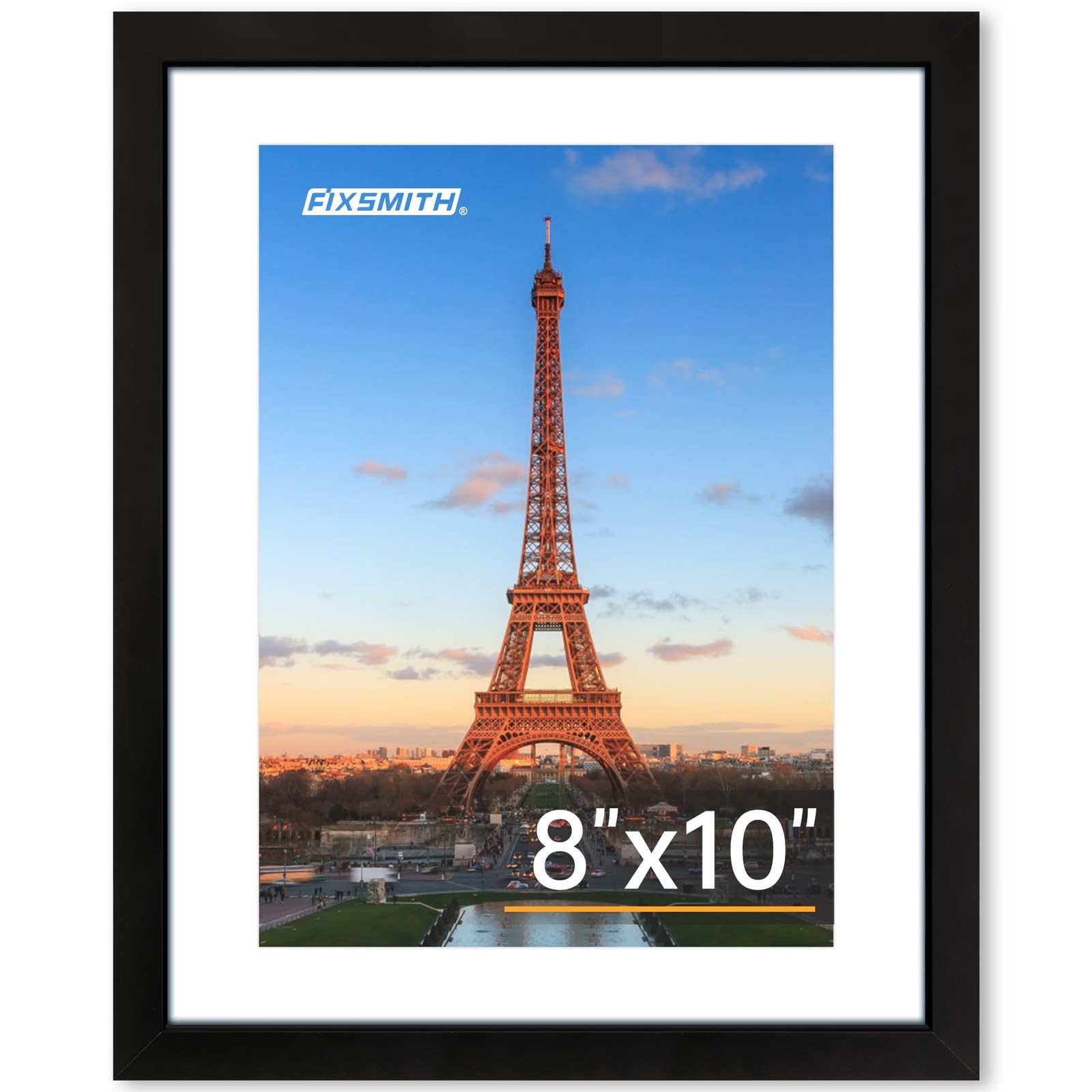FIXSMITH 8×10 Picture Frame 1 Pack, Photo with HD 8″X 10″, Black