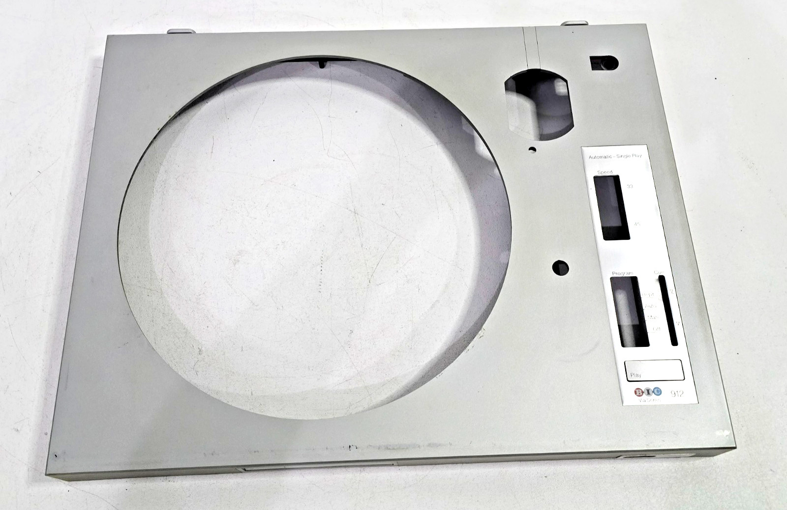 BIC 912 Via Series Turntable Main Body Shell (Top) Replacement Part