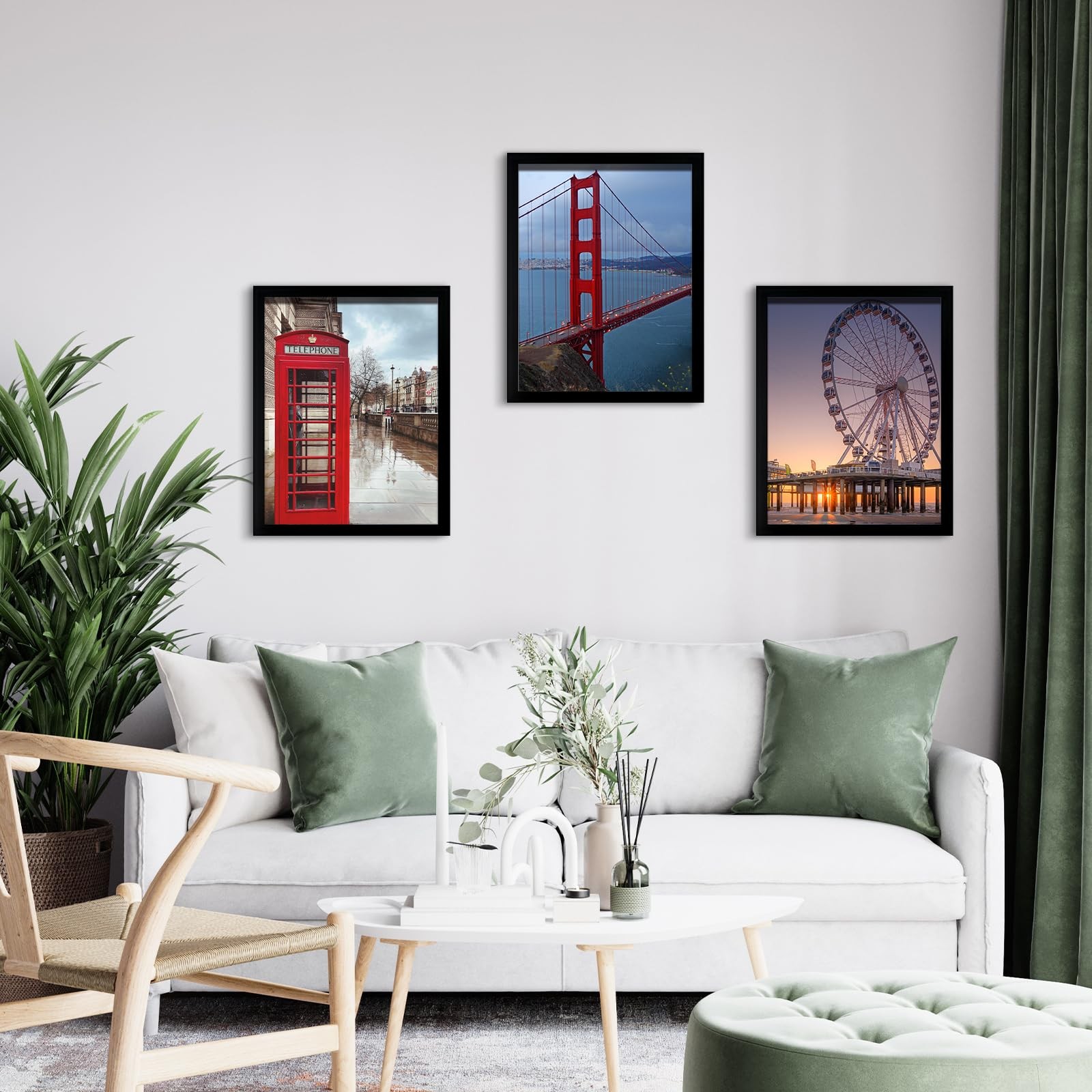 BESCRCL 8×10 Picture Frame Wall Hanging Photo Frame, Black, 5 Pack 8×10, Black