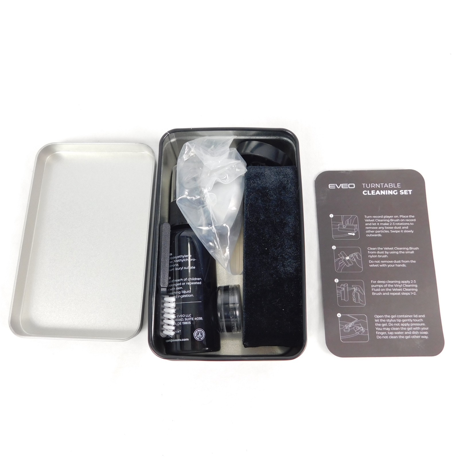 EVEO Premium Vinyl Turntable Record Cleaning Kit 4-in-1 Vinyl Records Album