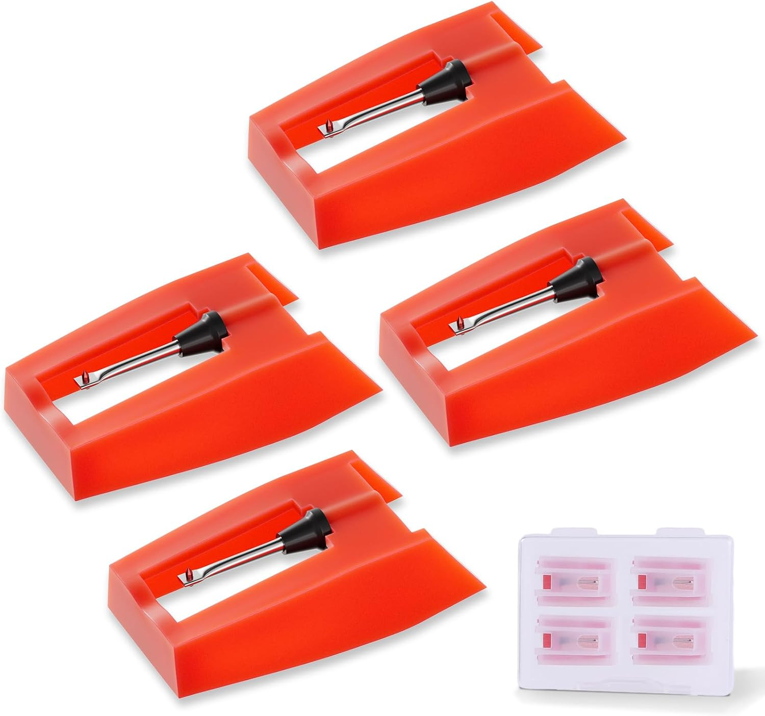 4 Pack Record Player Needle Replacement, Vinyl Record Needle, Easy to Install