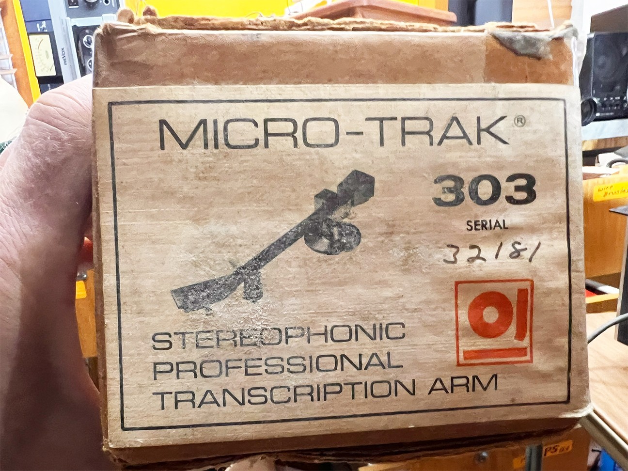 Vintage Micro-Trak 303 stereophonic professional transcription arm in box