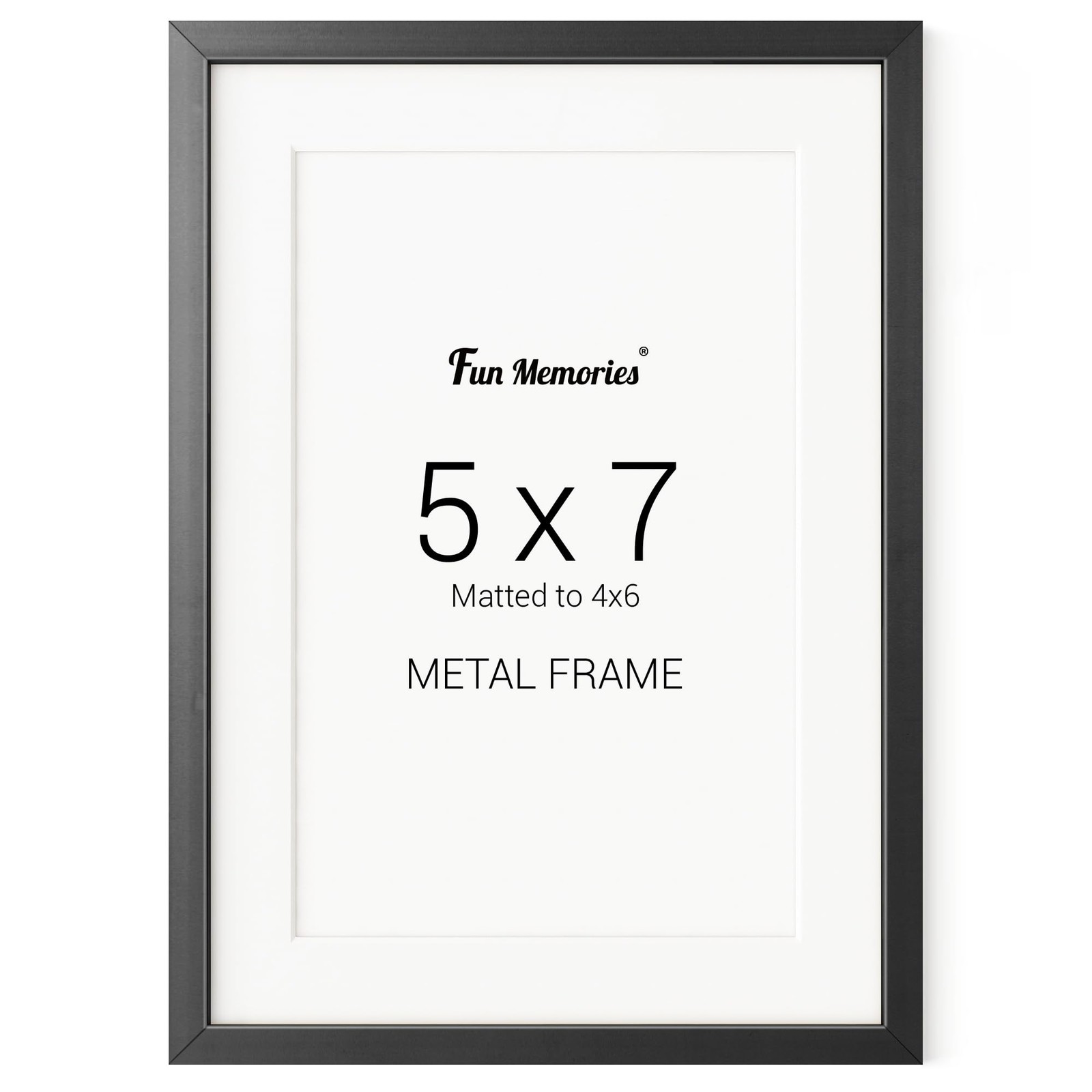 Fun Memories 5×7 Aluminum Picture Frame – 5 x 7 – 1P, Black