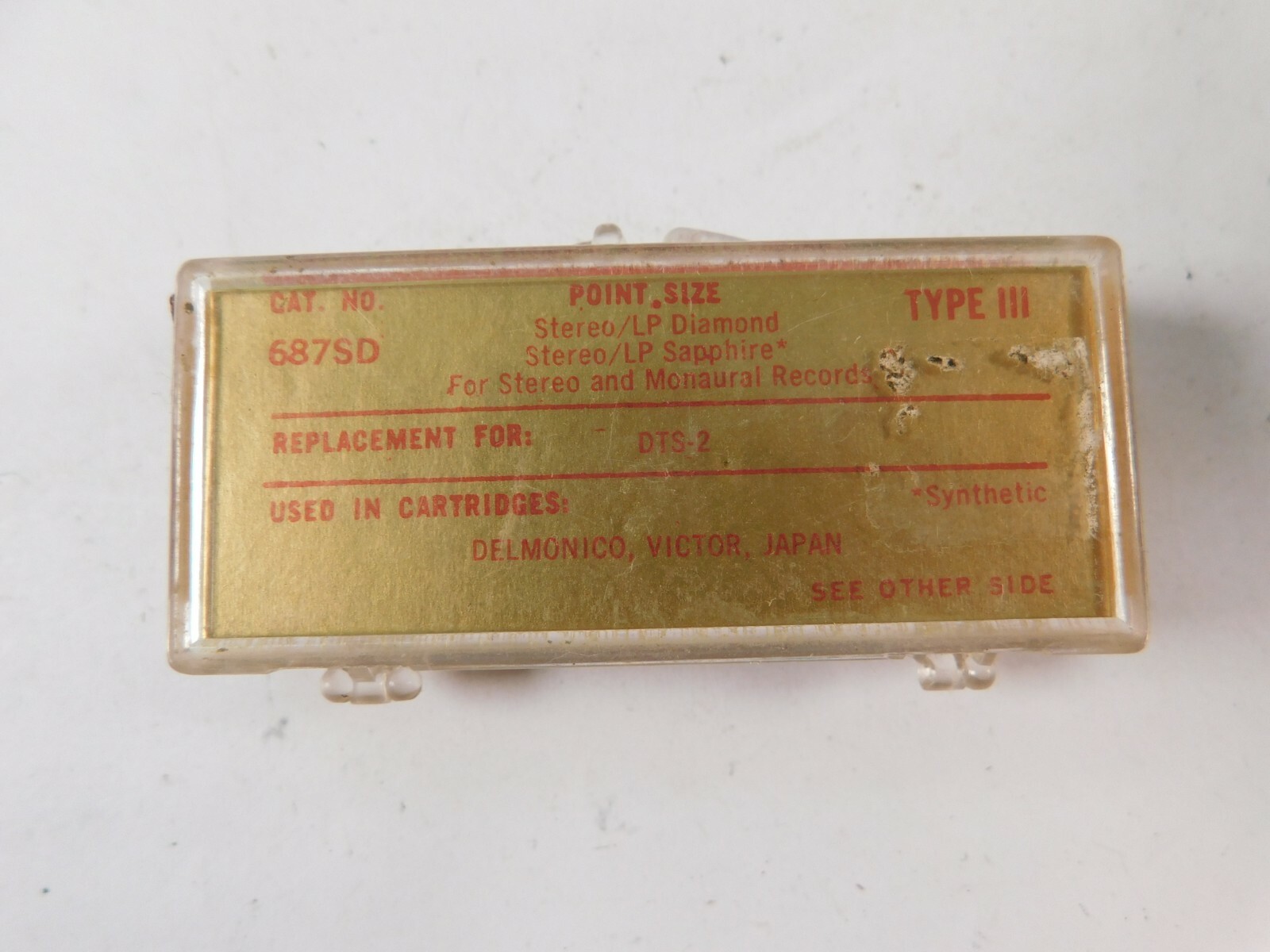Vtg NOS Recoton Stylus Phonograph Hand Polished Needle 687SD for DTS-2