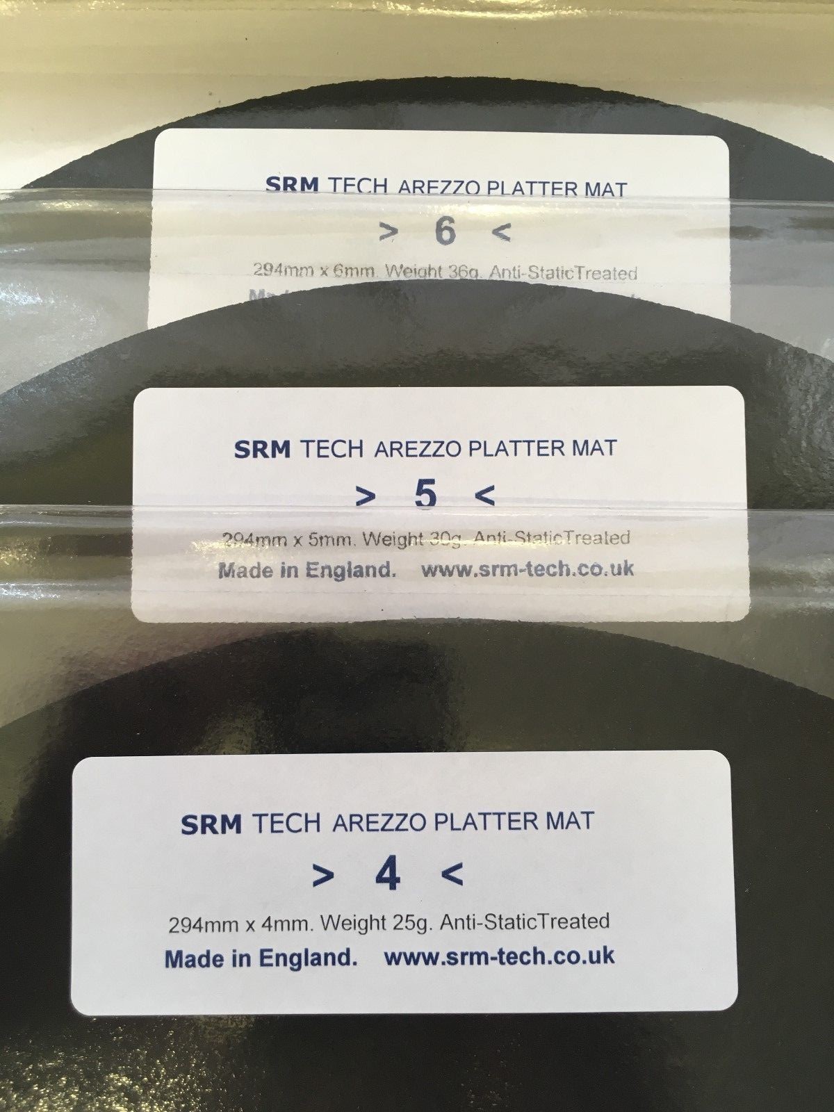 NEW! SRM TECH AREZZO PLATTER MAT VTA-L PACK – ADJUST VTA EASILY – 4,5 & 6mm MATS