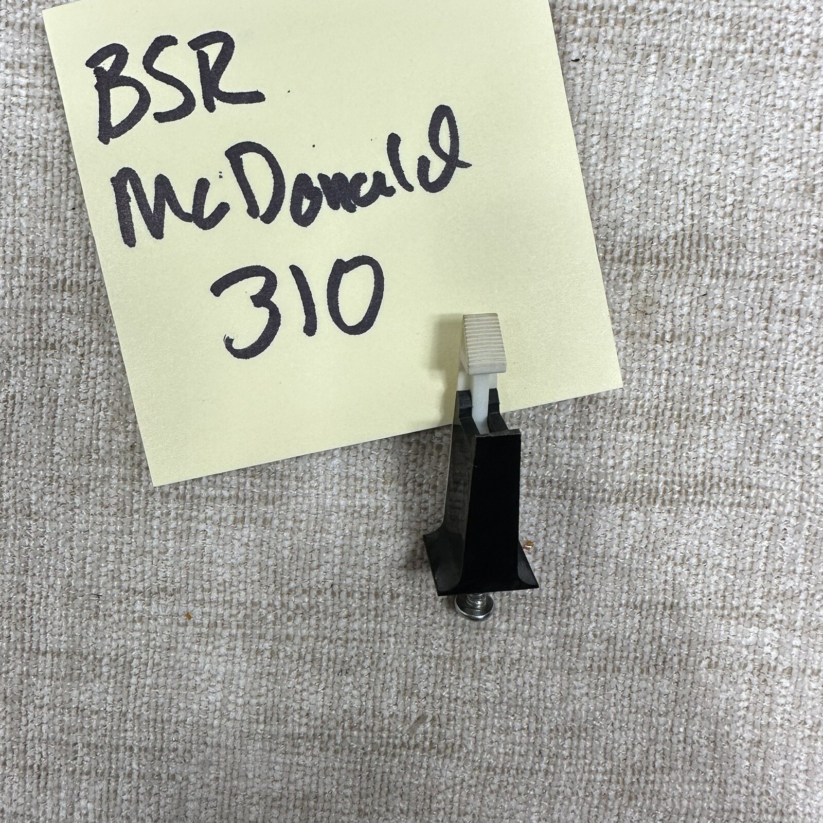 BSR Mcdonald 310 Turntable Parts OEM – Tonearm Return Rest Lock