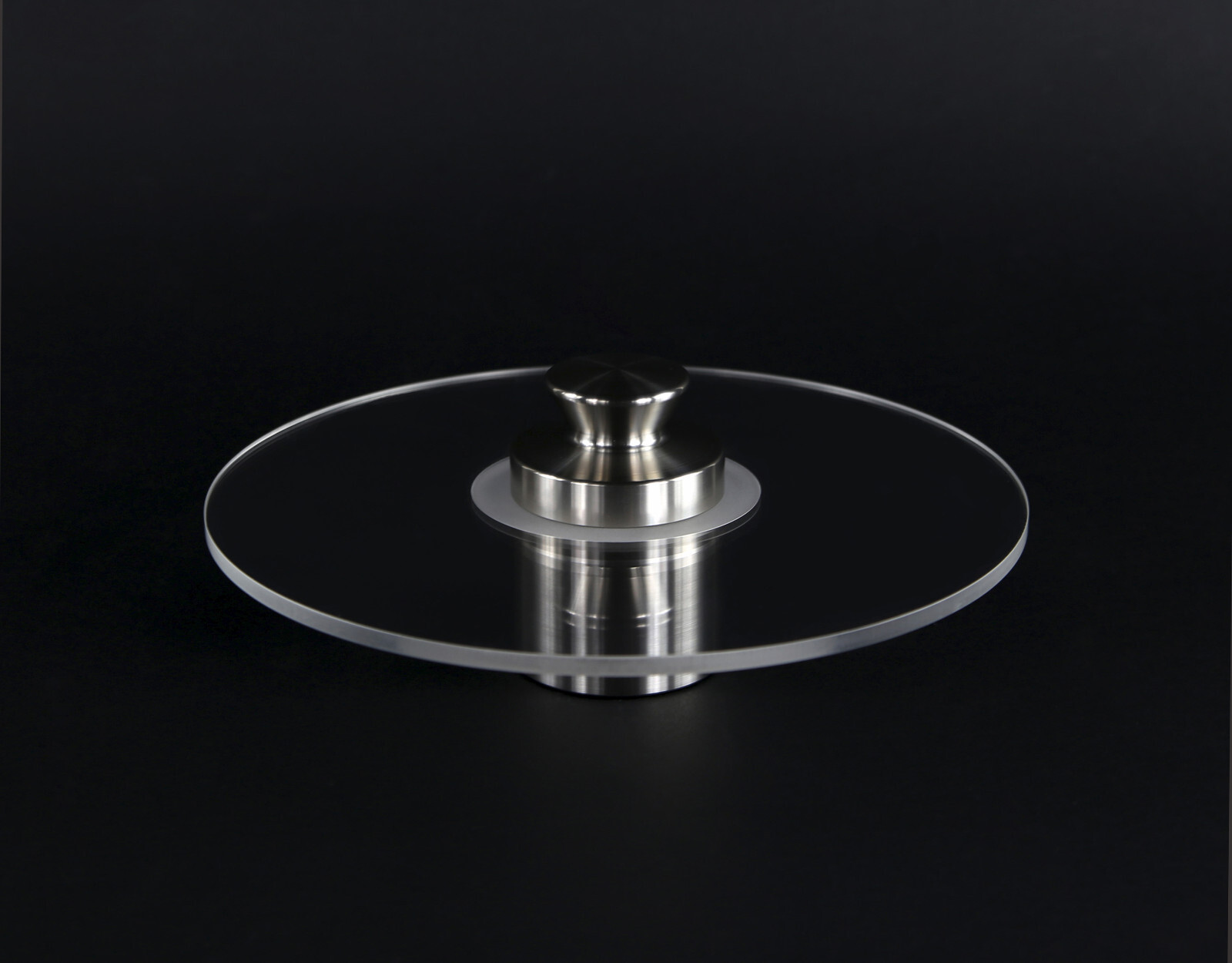 6Mm Turntable Mat Acrylic Glass Transparent And 1Kg Plate Weight Stainless Steel