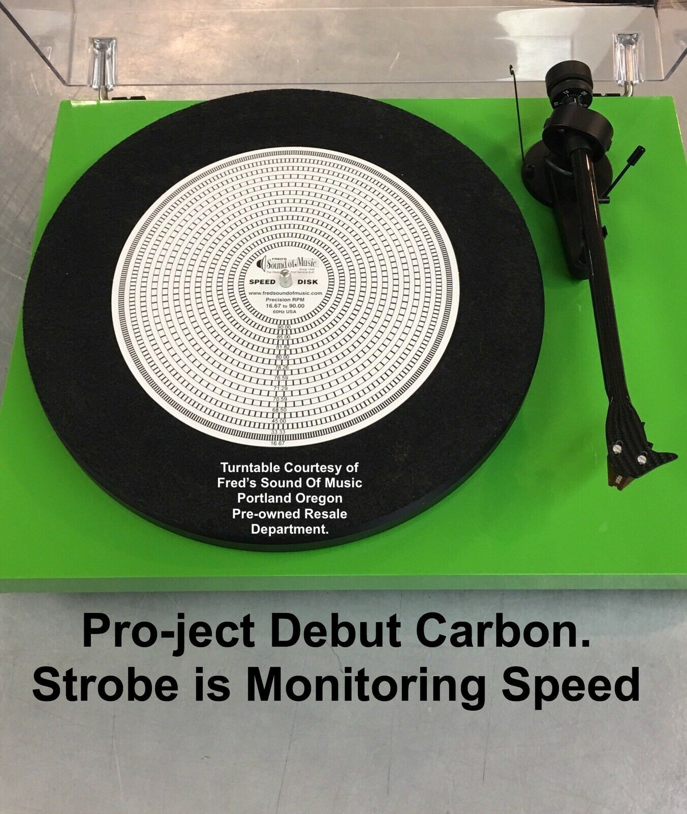 Strobe ALL Speed Disk For Record Players, Best Turntable RPM Disc 60Hz sku6398