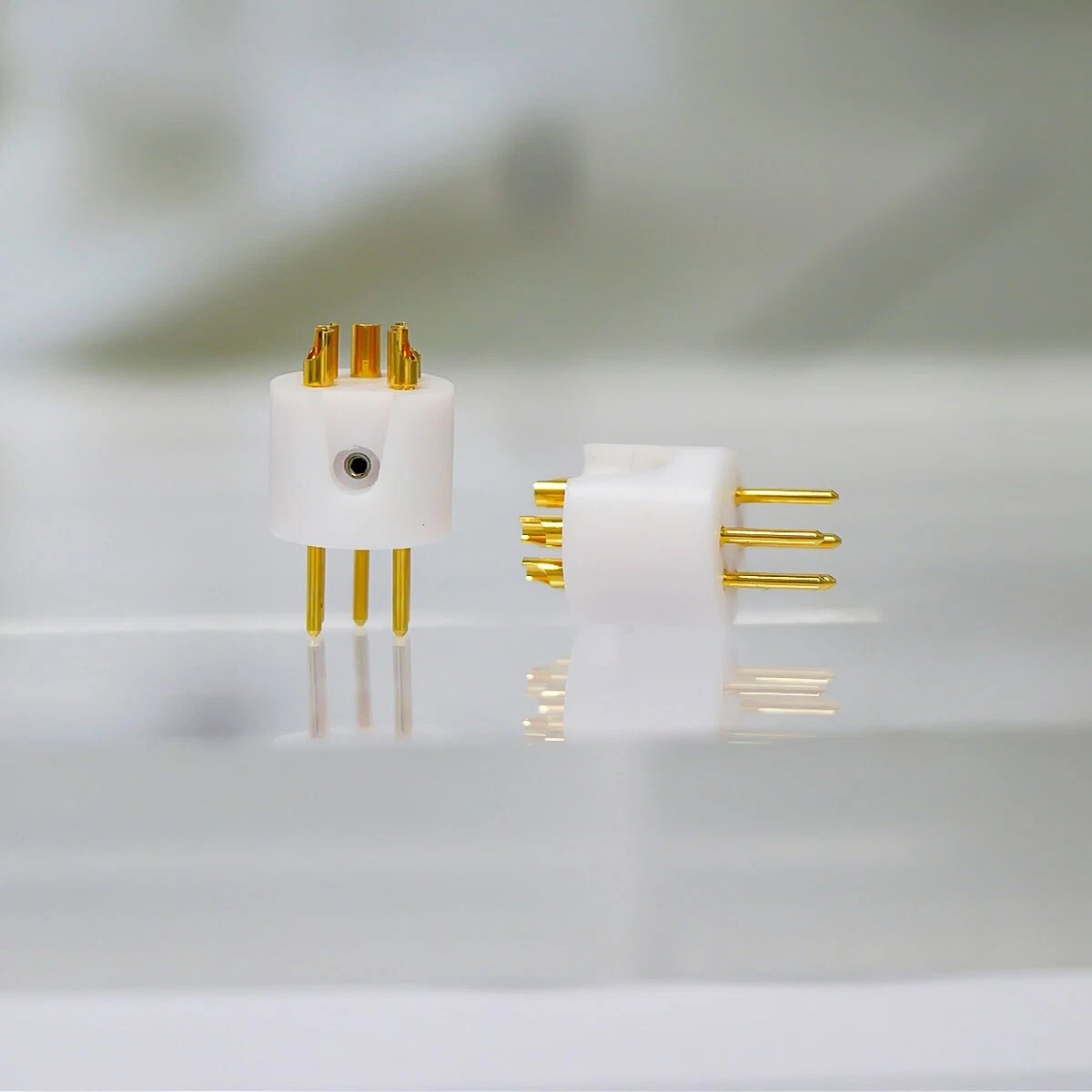 Gold Plated 5-Pin HiFi Audio DIN Male Plug Tonearm Connector PTFE Insulation DIY