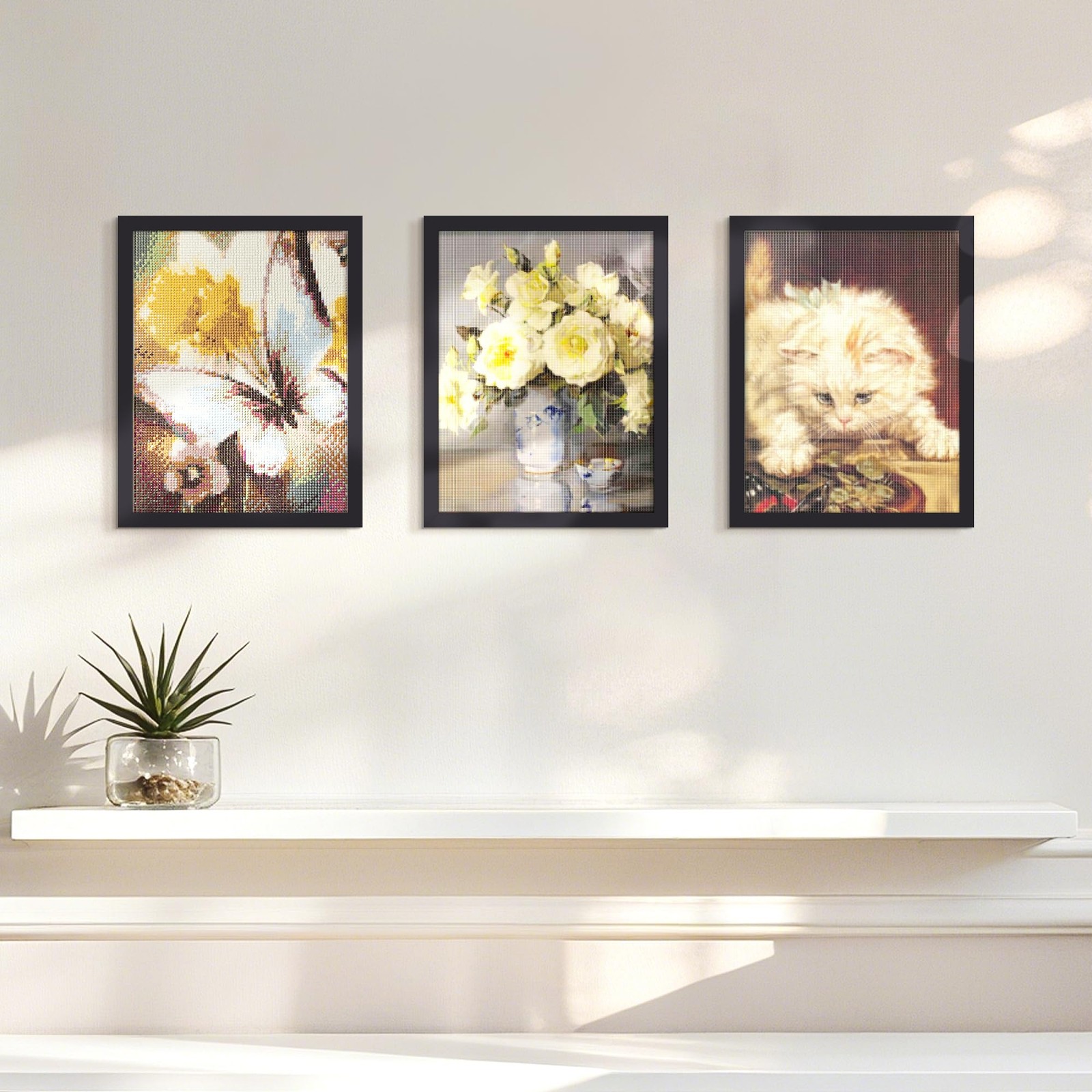 upsimples 10×13 Picture Frames, Display Pictures 9×12 with Mat 10×13, Black