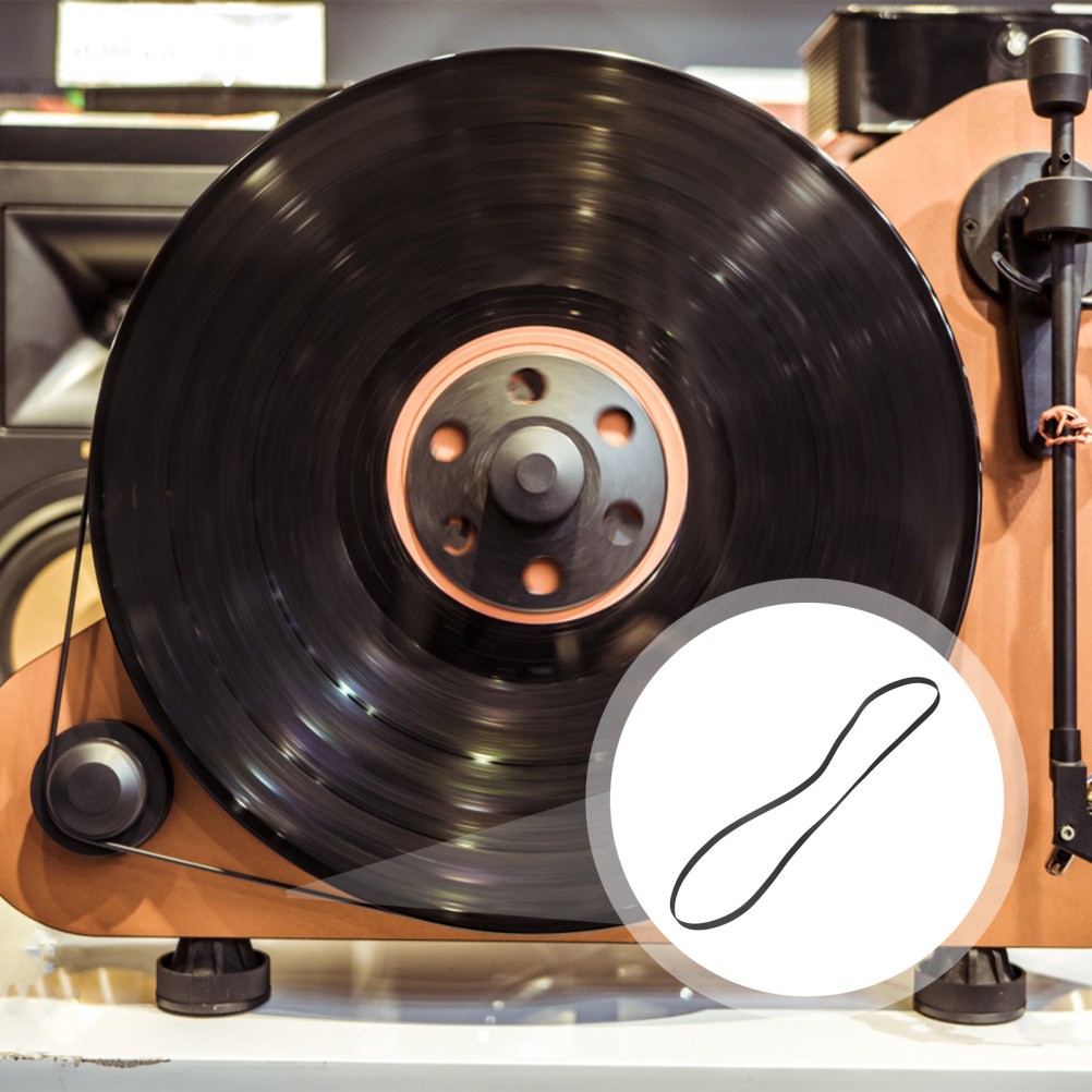 Durable Rubber Turntable Belt for Gramophone Use Black High Quality 40cm