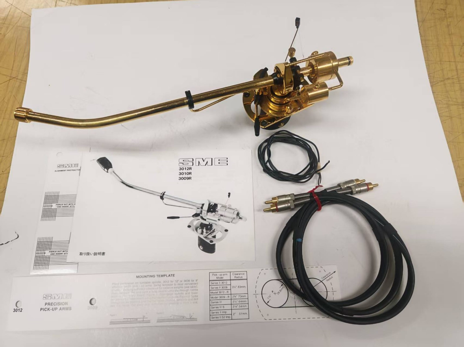 Used SME 3012RG Gold 12 inches Tonearm, Made in United Kingdom