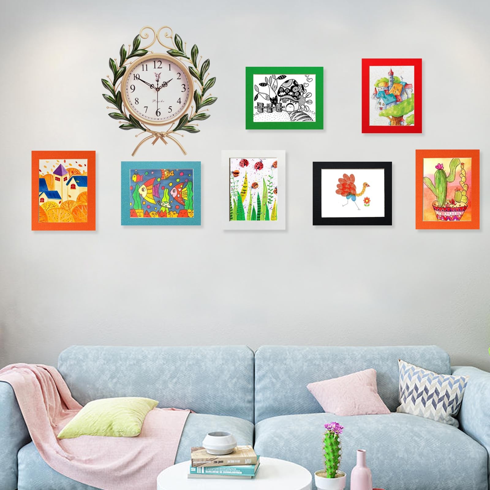 YIYINOE 8″ x 10″, Multicolor, Black, White, Red, Orange, Green, Blue