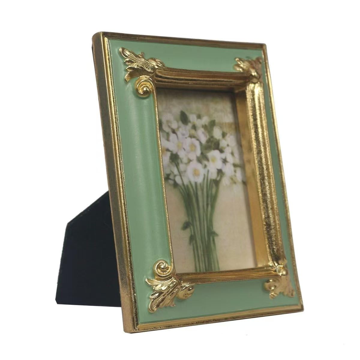 WINPLUS+ Vintage Picture frame 2.5×3.5, Luxury Antique Green Photo