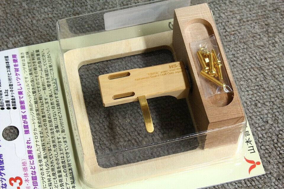 Yamamoto Sound Craft HS-3 Record Player Accessory Analog Head Shell Boxwood JPN
