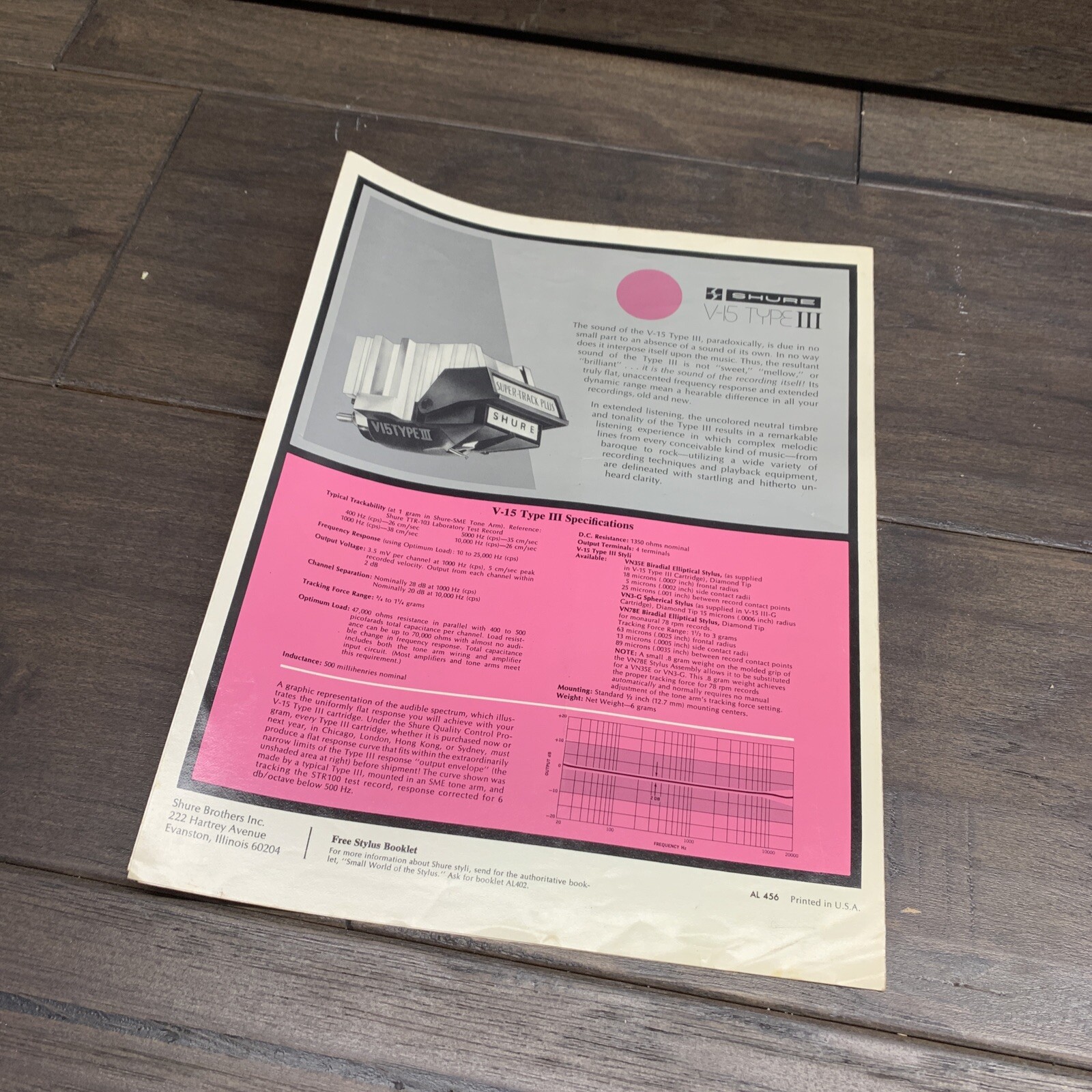 Shure V15 Era 3 Begins Stylus Booklet Vintage Rare