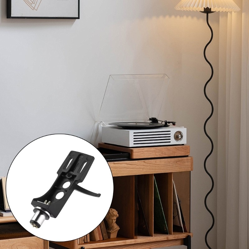 4Pin Turntable Headshell Phono Cartridge Holder Cartridge Holder Metal Housing