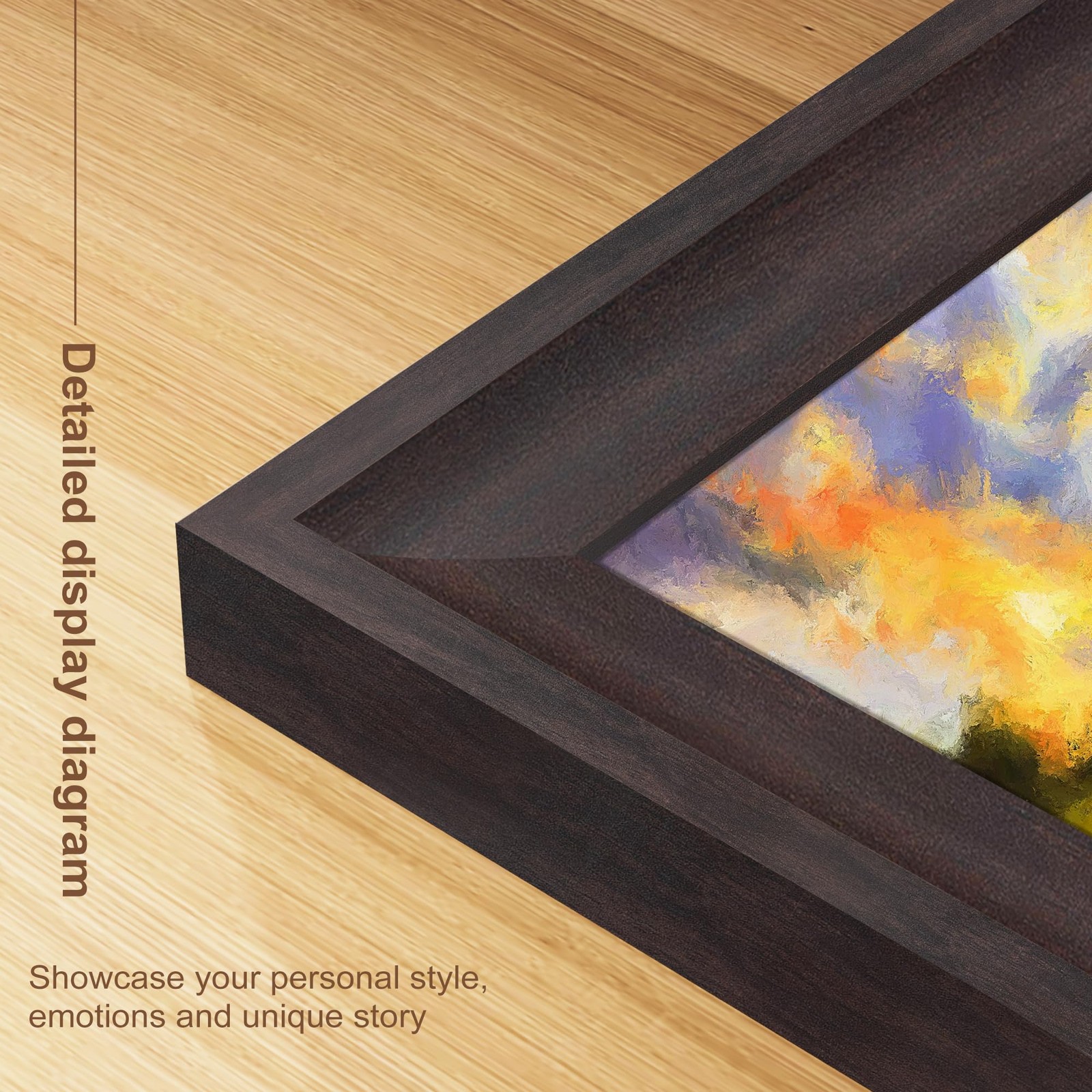 Tinkeps 12×16 Frame Walnut Brown, Thick Poster Frames 12 12×16, Brown