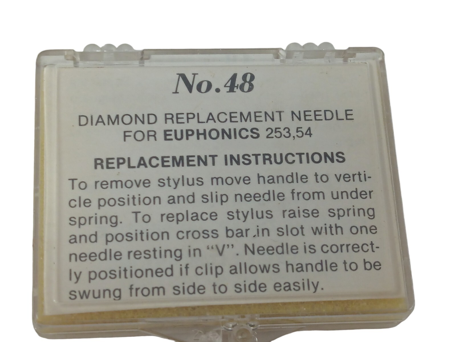 Record Player Needle For Euphonics 253, 254