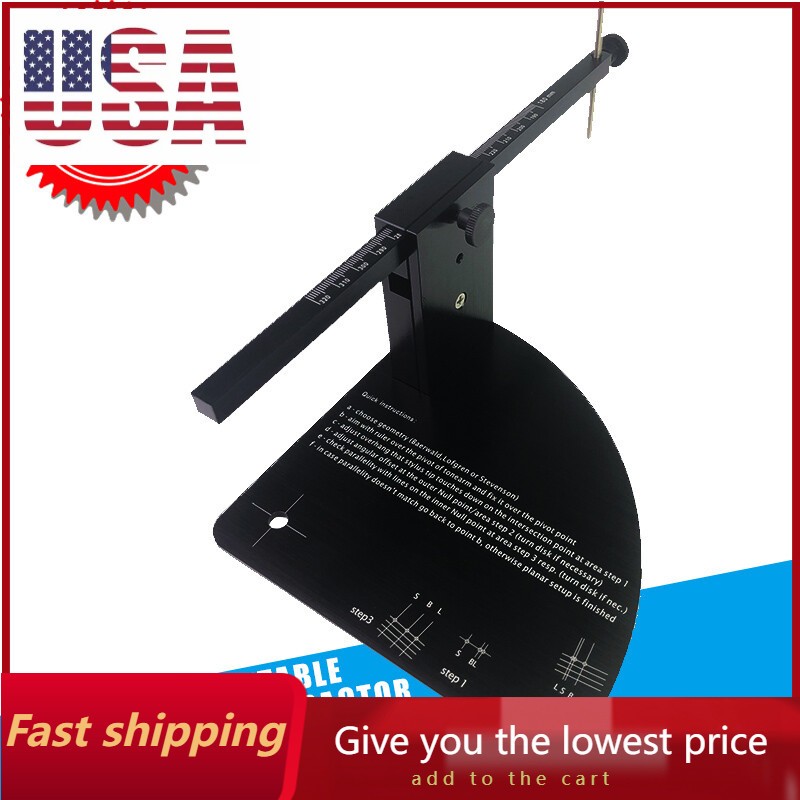 Vinyl LP Turntable Alignment Protractor for Phono Cartridge Stylus Tonearm New