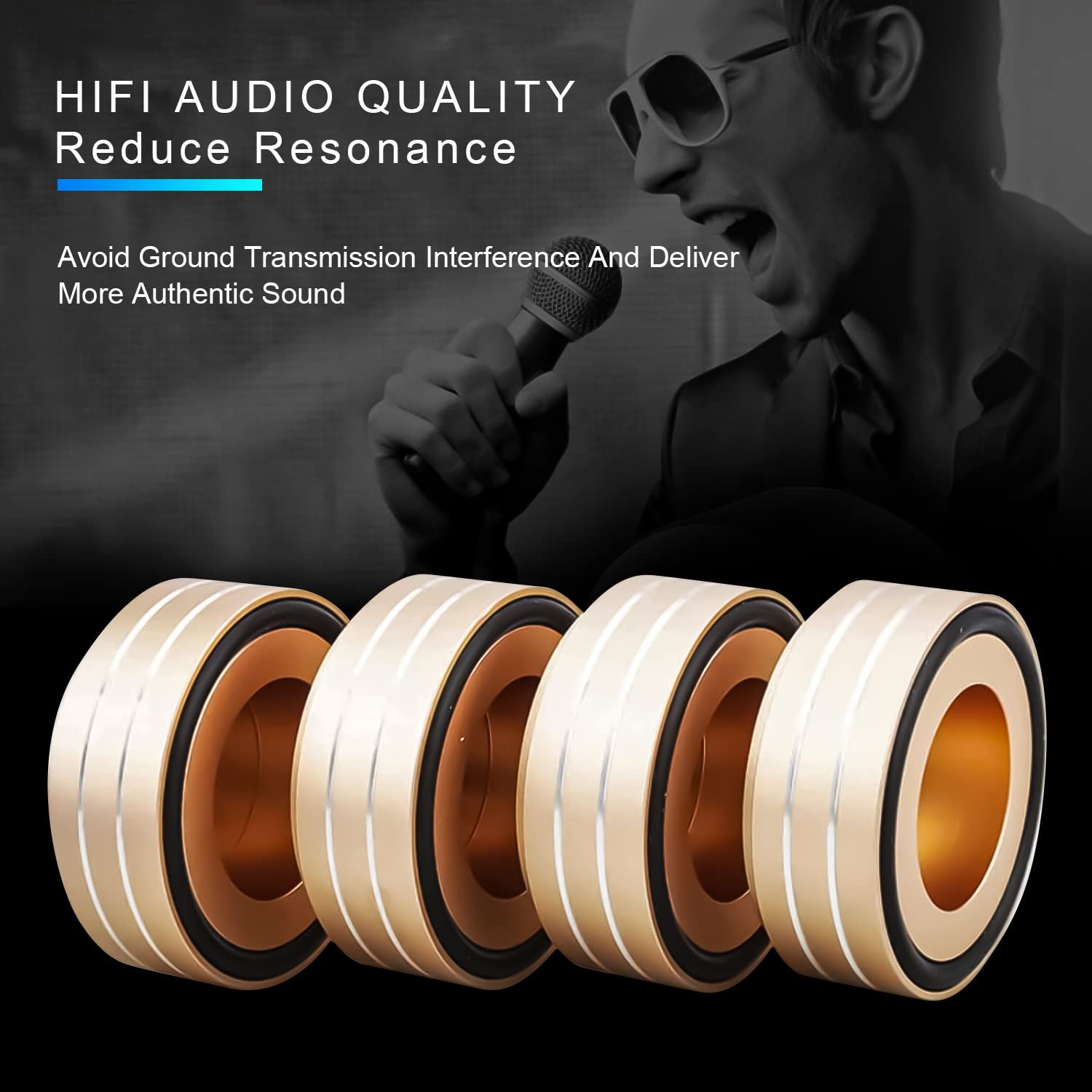 Tertullus 4 Pcs Speaker Feet Aluminum HiFi Turntable Feet Isolation Feet Alum…