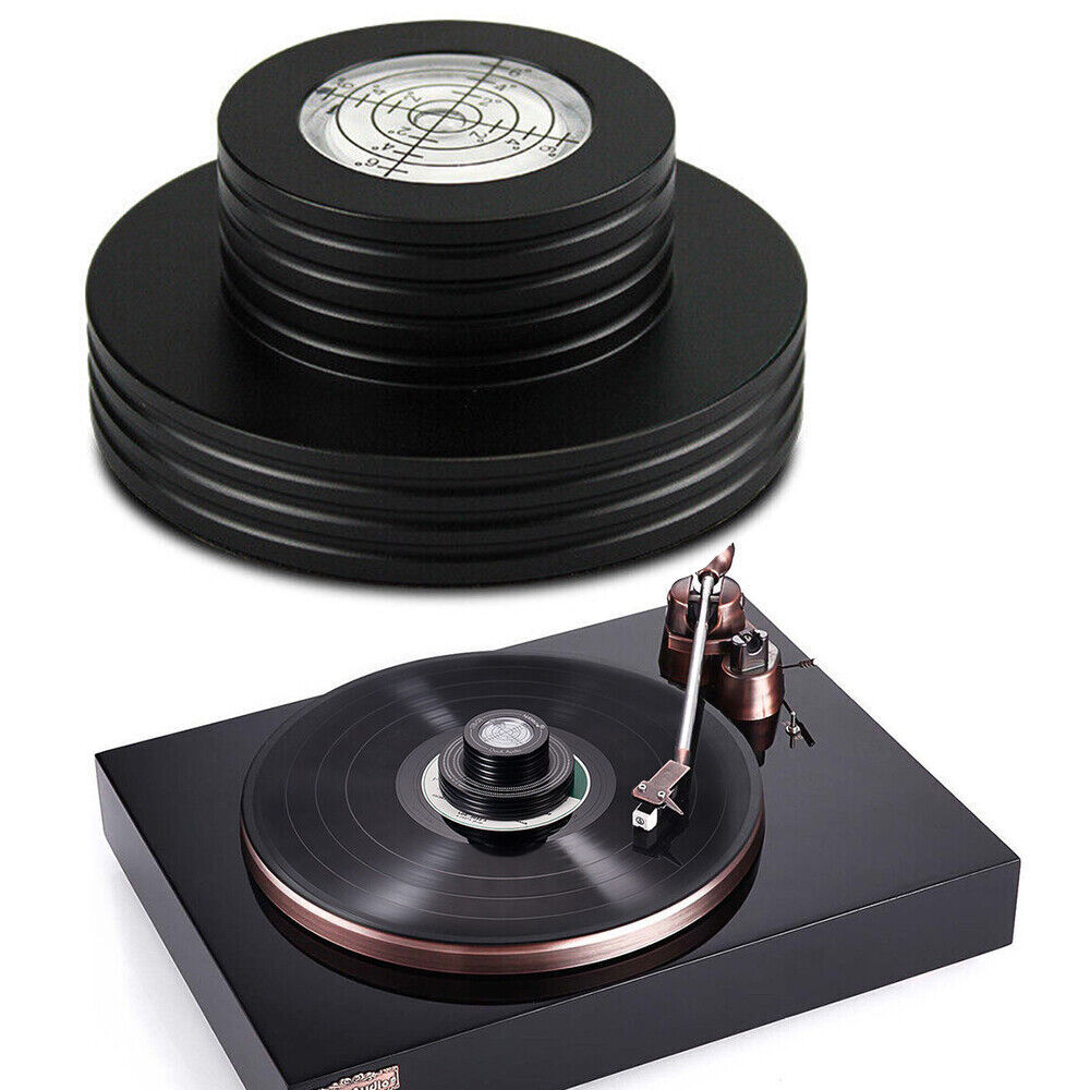 Aluminium LP Vinyl Record Stabilizer 50/60Hz Balance Disc Turntable Weight Clamp