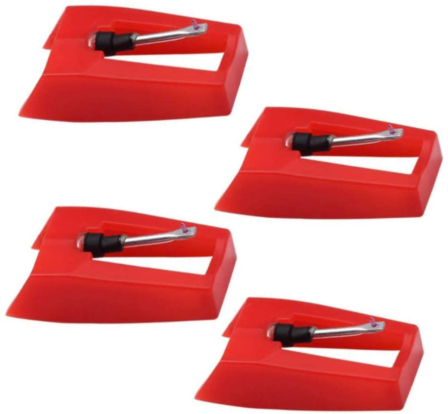 4 Pack Ruby Record Player Needle Turntable Stylus Replacement for ION Jenson Cro