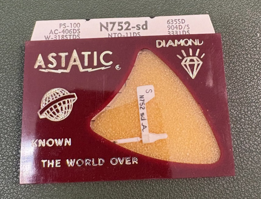 NOS Vintage Astatic Diamond Phonograph Record Album Player Stylus Needle N752-sd
