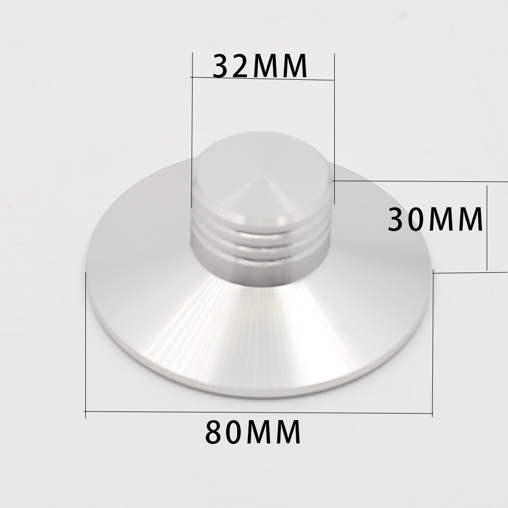 Silver Record Weight Clamp LP Vinyl Turntables Metal Disc Stabilizer Aluminum